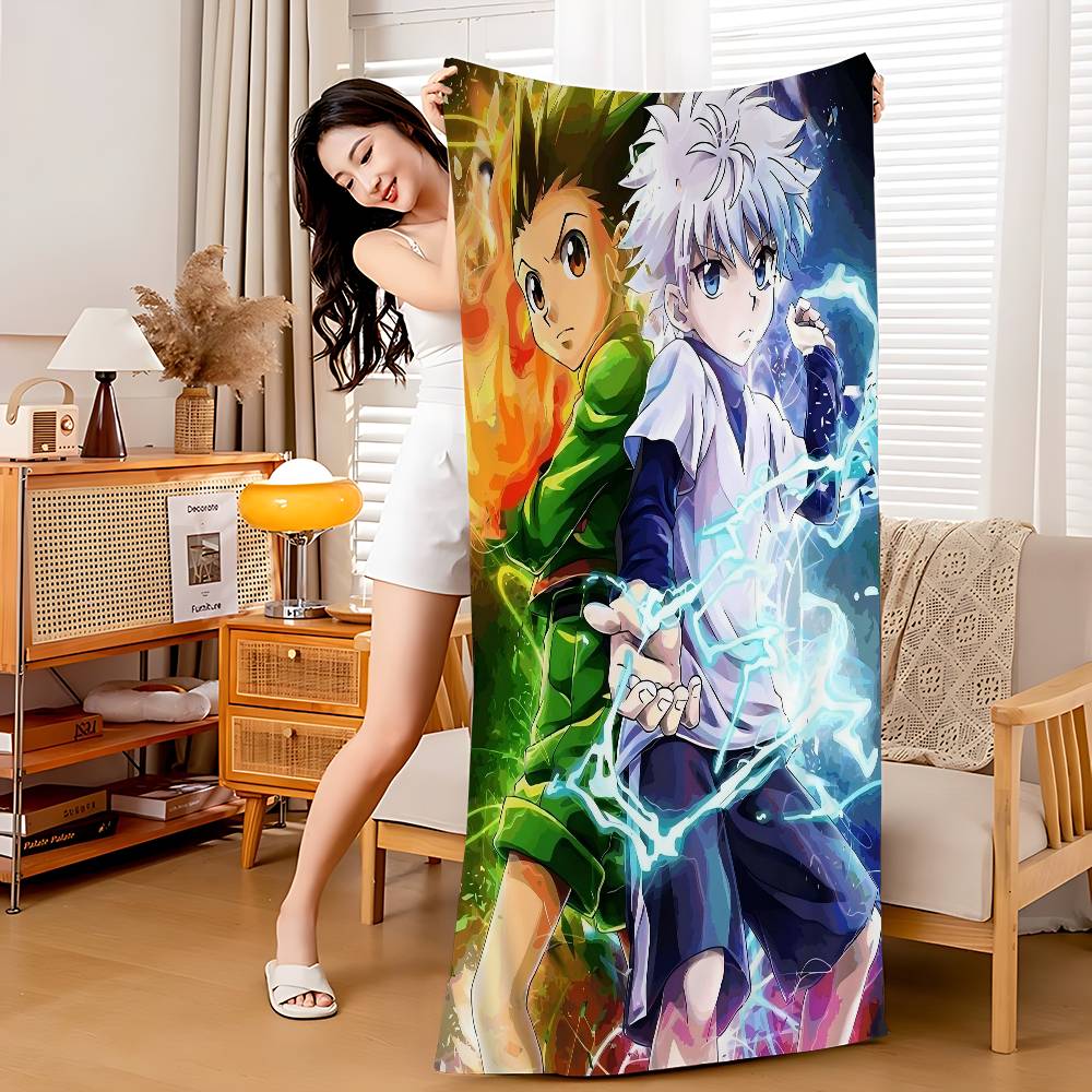 Hunter X Hunter Japanese Classic Anime Beach Towel For Kids Personalized Bath Towel Pool Towel Vacation Gift Picnic Towel Party