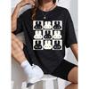 White T Shirt With Rabbit Pattern Print For Casual Wear