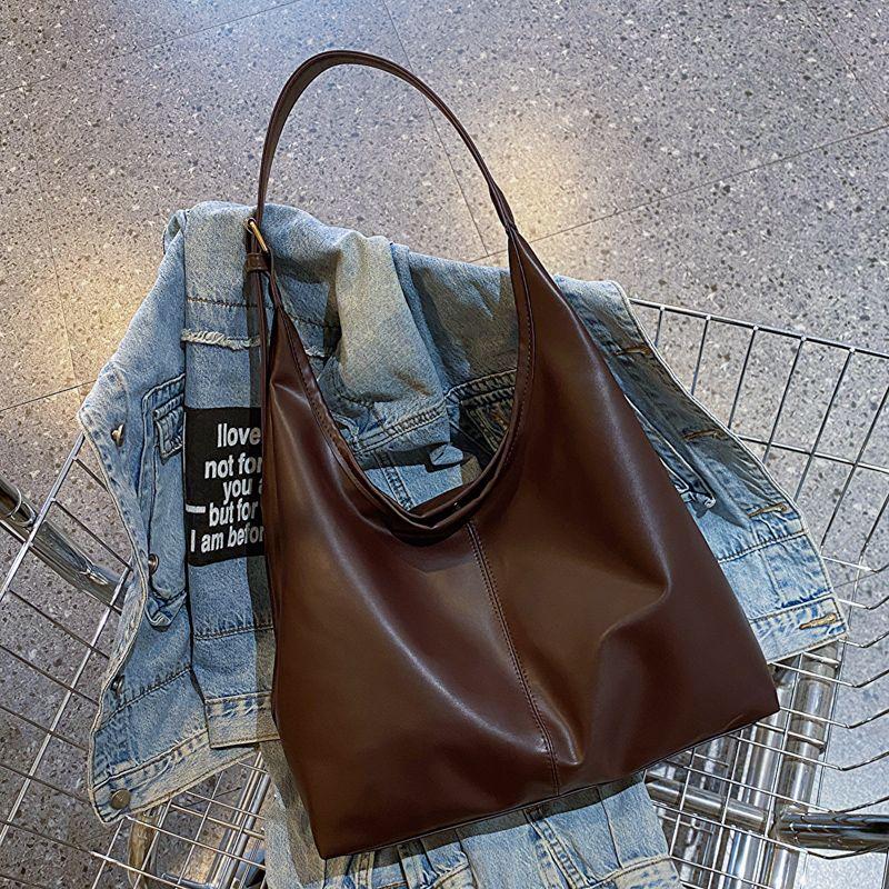 

Retro Fashion South Korea Easiest for Match Casual Commuter Bag Curry color