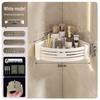 No-Drill Wall-Mounted Corner Bathroom Shelf for Toiletries