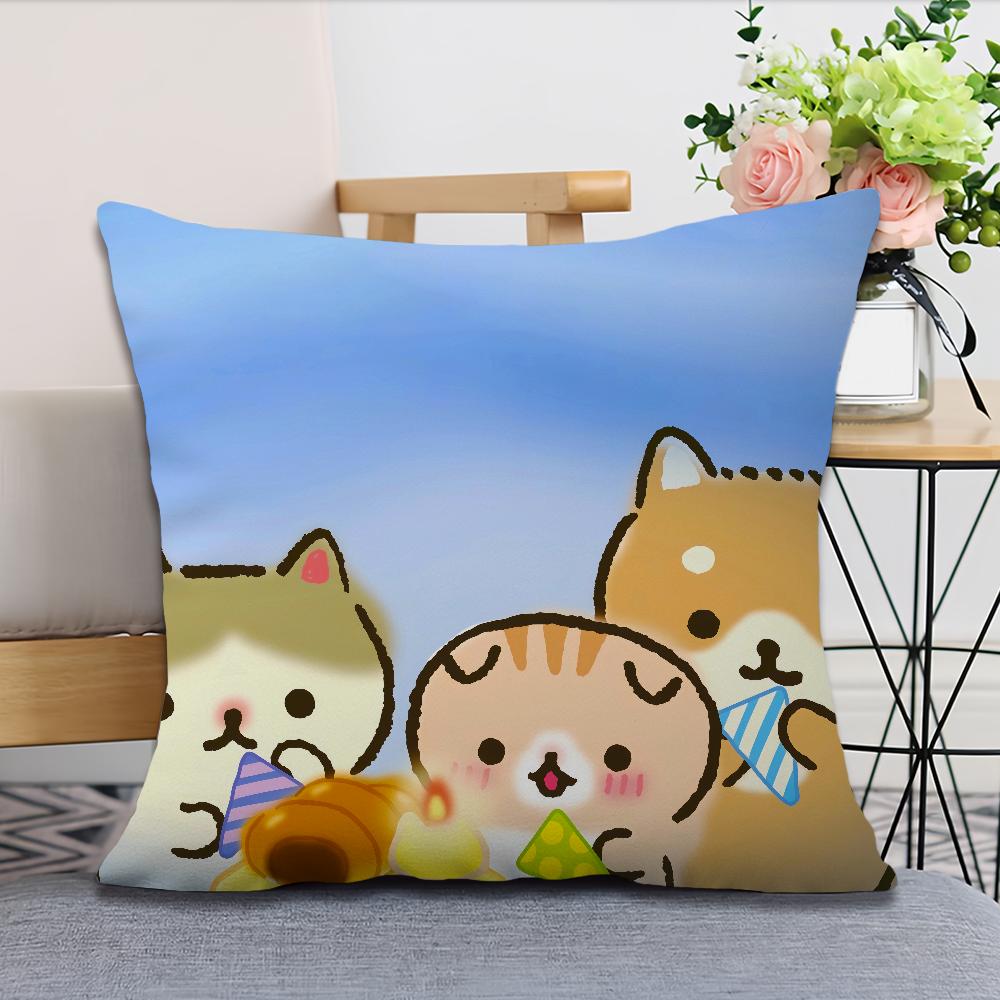 Corocoro Coronya Cute Soft Kawaii Pillow Case For Sofa Living Inu Room Home Decor Protective Cover Without Shiba Pillow-Insert