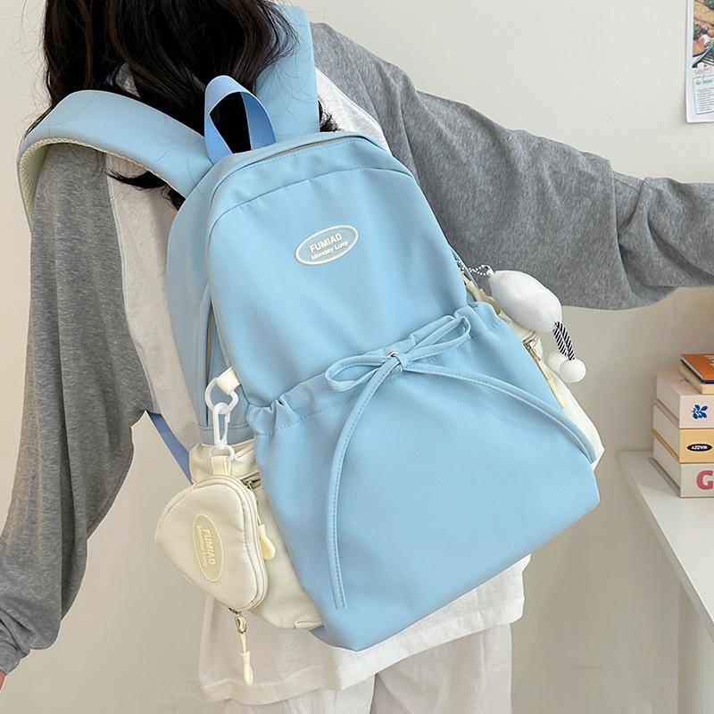 Small fresh schoolbag female college student cute girl computer backpack junior high school high school student versatile travel backpack tide