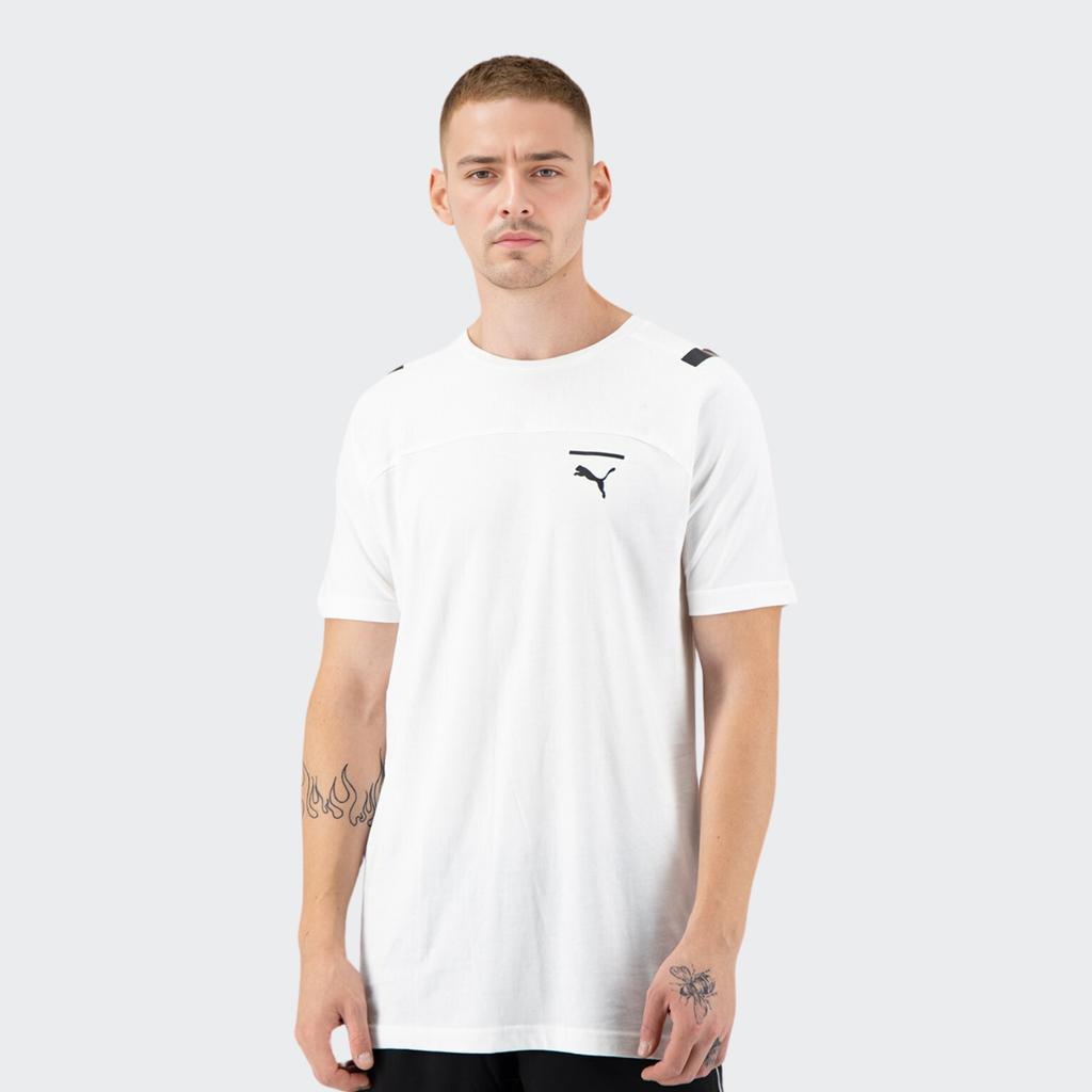 Puma Classic Short Sleeve T-Shirt Men Tops White 576392-02
