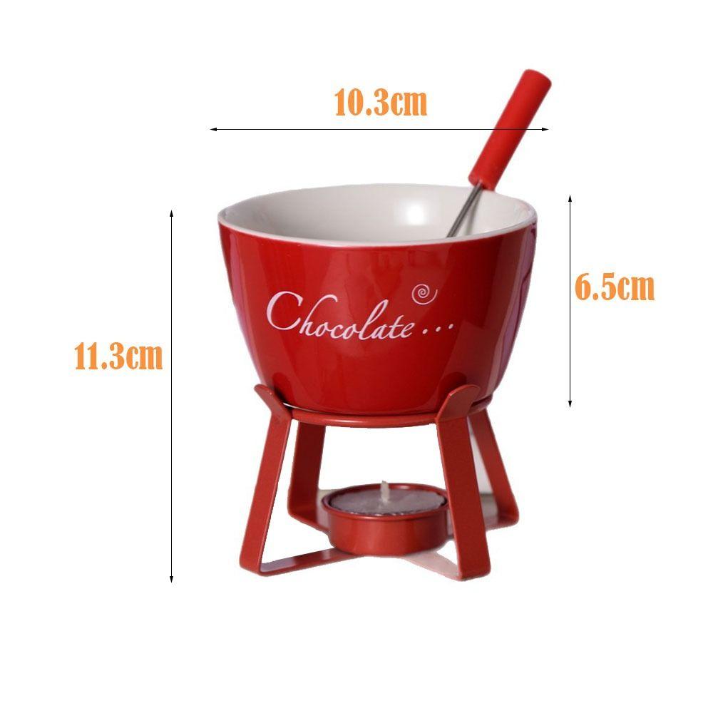 with Forks Chocolate Fondue Mug Ceramics Fondue Cups Chocolate Melting Mug Valentine Gift