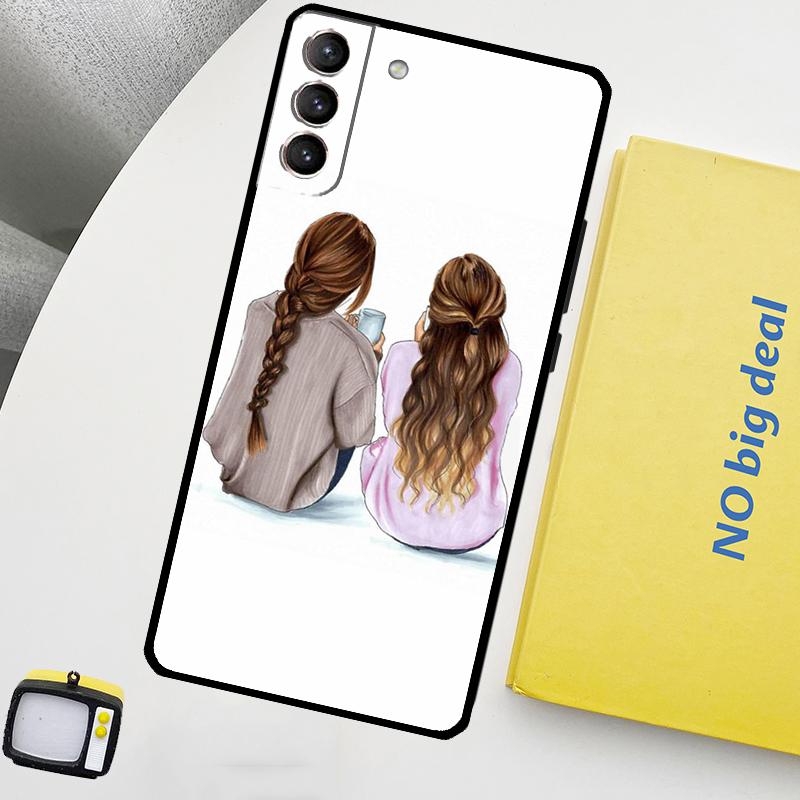 

Чехол для телефона Best Friends BFF Matching для Samsung Galaxy S22 S23 Ultra Note 20 10 Plus S9 S10 S20 S21 S23 FE Galaxy Note 20