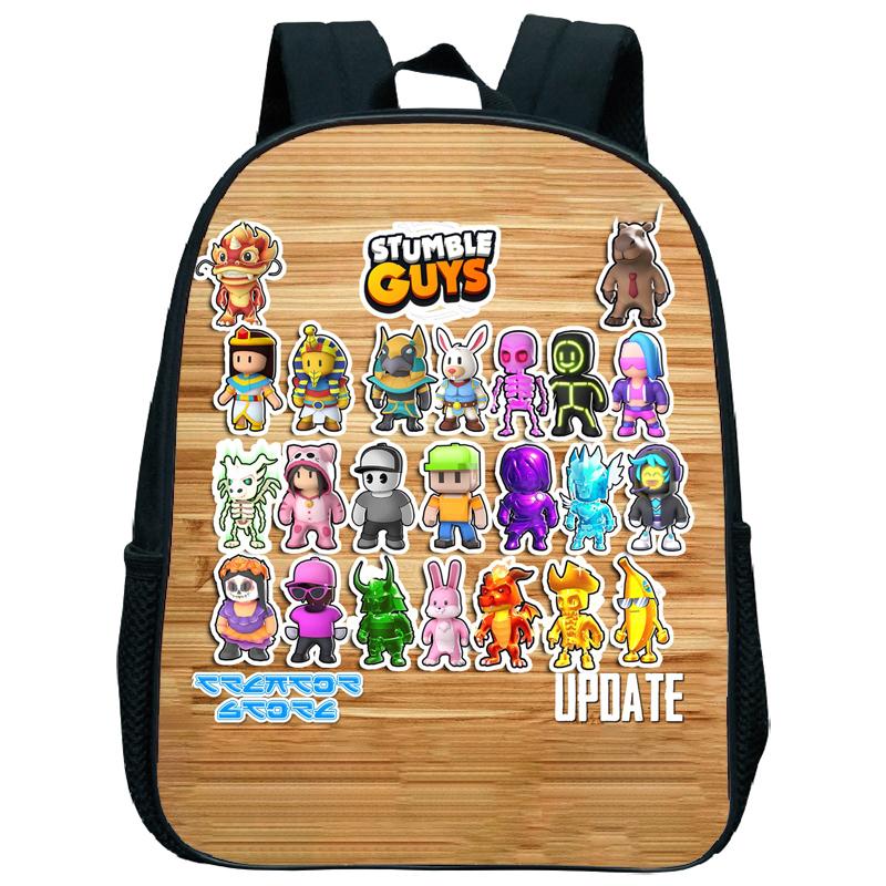 Stumble Guys Nursery Backpack Stumble Game Children Kindergarten Toddlers Student Schoolbag Shoulder Bag Kids Bags