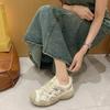 Trend fashion silver versatile sports platform sandals women's 2025 new summer ugly cute heightening dad shoes