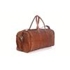 Handmade Goat Leather Duffel Bag | Vintage Weekender | Travel Carry-On Bag for Men | Brown Overnight Gym Luggage