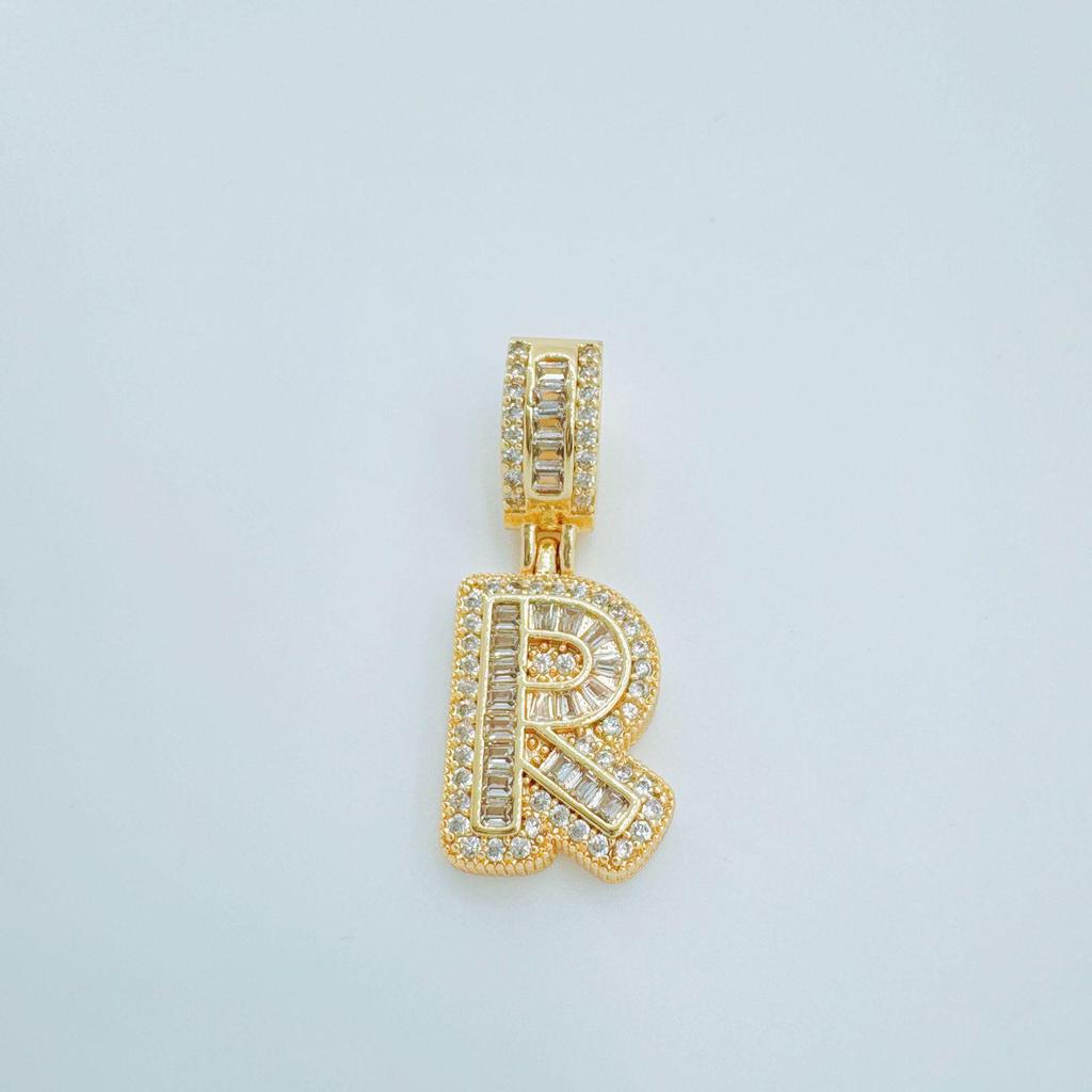 European Rock Candy Necklace: 26-Letter Pendant, Hip Hop Fashion Jewelry Accessories