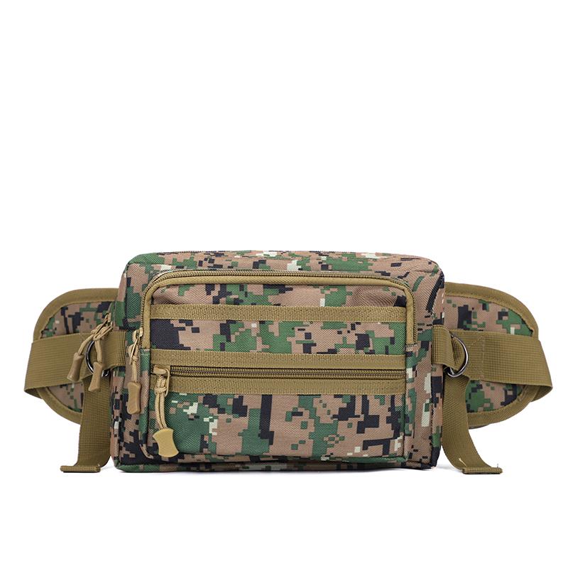 Outdoor Tactical Waist Bag Water-repellent Wear-resistant Men's Chest Bag Multi-layer Storage Commuter Shoulder Crossbody Bag