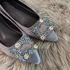 Rhinestone 5cm inner height increase single shoes femininity women's shoes pointed high heels new French wedding shoes shallow mouth shoes