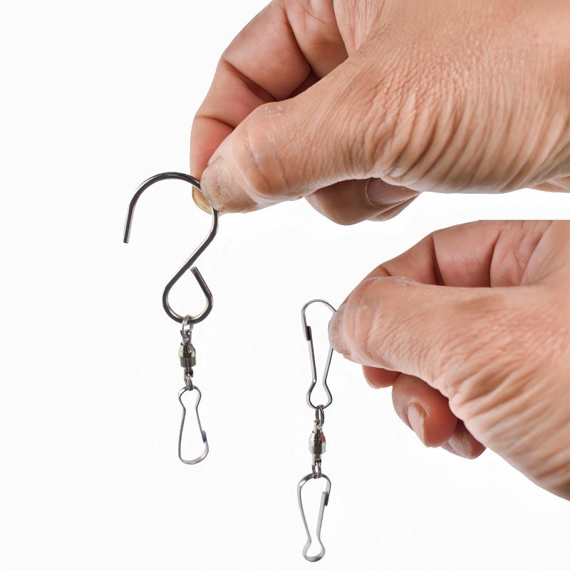 360° Rotating Stainless Steel S-Shaped Hook for Wind Chimes