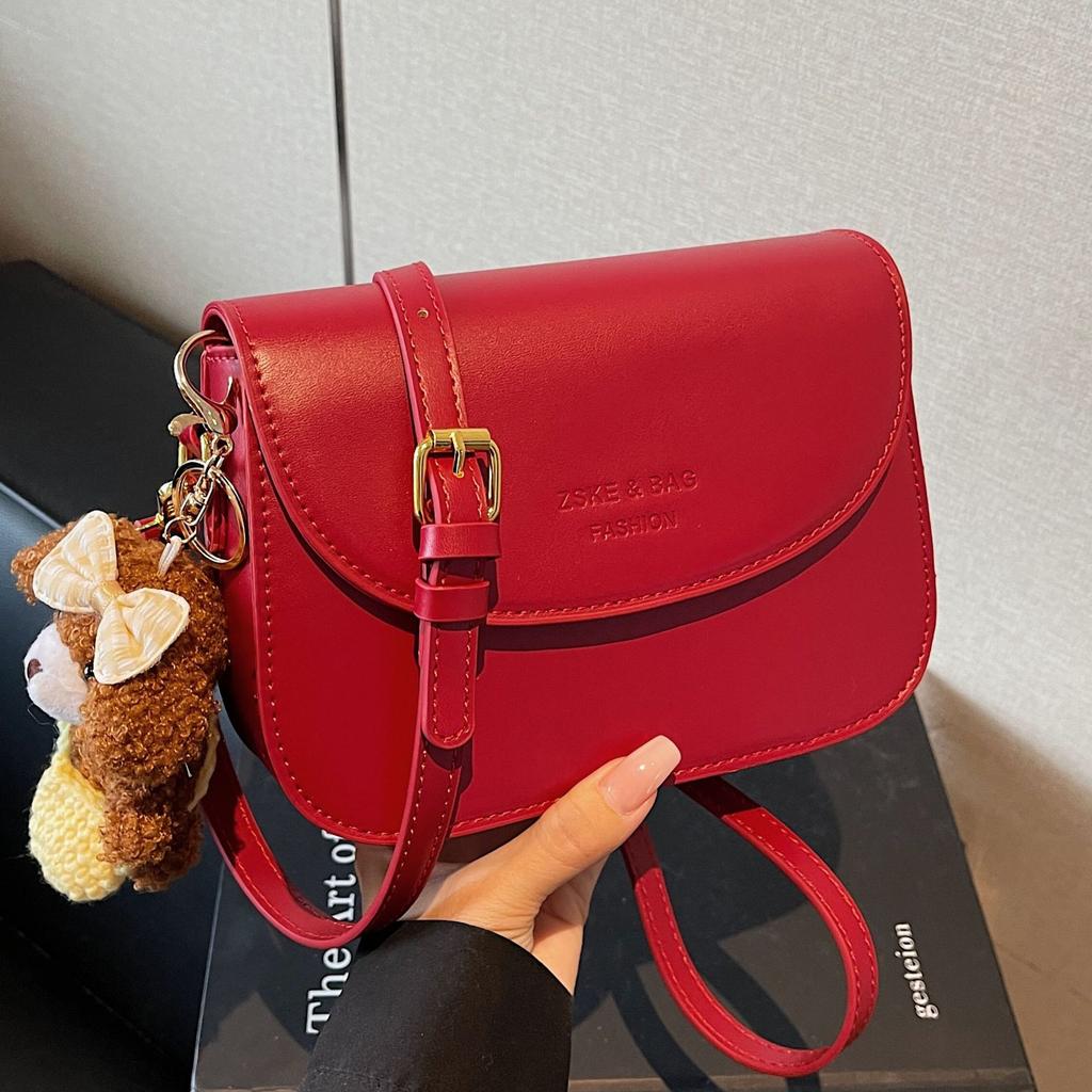 High-end fashion small bag women's 2025 new retro simple small square bag niche design single shoulder messenger bag tide