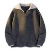 Fake Two-piece Shirt Sweater Knitted Jacket Men's Sweatshirt Autumn and Winter New Style