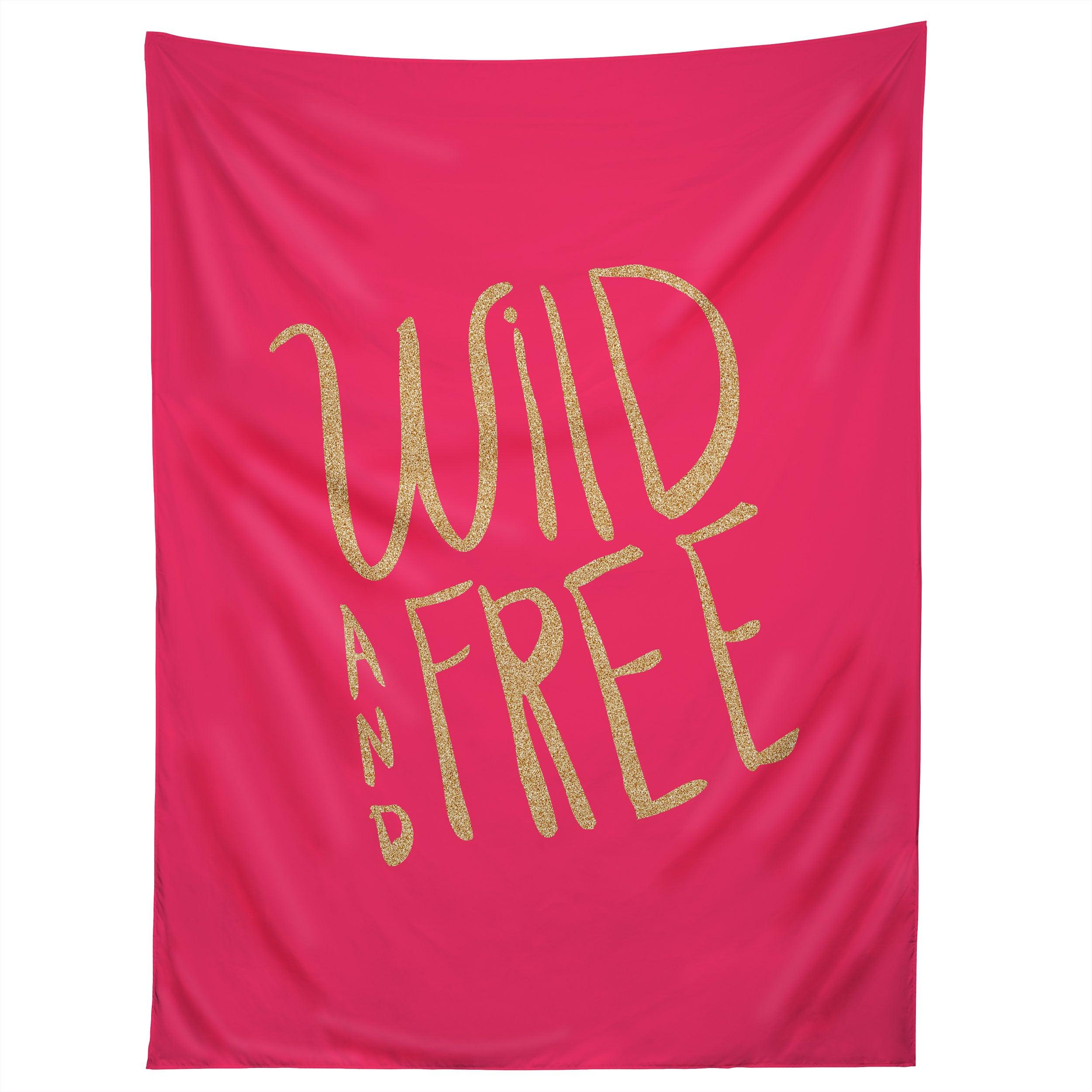 WILD AND FREE GLITTER tapestry 75x100