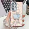 Suitable for Samsung S25 Ultra Tin Foil Pattern IMD Mobile Phone Case Bracelet S24 Flash Powder Lens Film A56 Crown Mirror