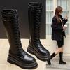 Women's Platform Boots Fashion Velvet Women's Knee-high Knight Boots Thick-soled Heightening Plush Women Ankle Boots Botas Mujer