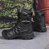 Men's trend high-top outdoor boots four seasons non-slip comfortable hiking boots professional protective tactics training boots