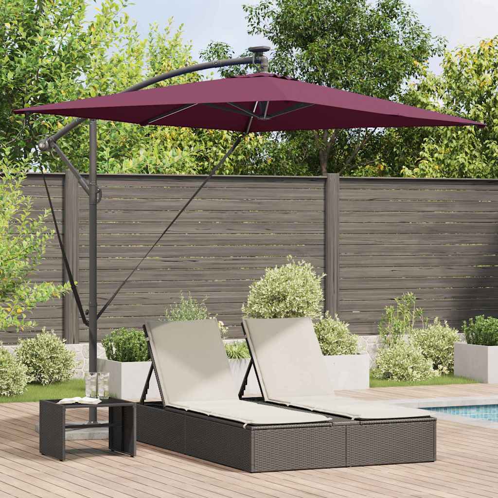 Sun Umbrella Burgundy Red 294 X 200 X 270 Cm