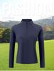2025 Women's Sport Long Sleeve Zip Collar Polo Shirt: Outdoor Casual Warm Top