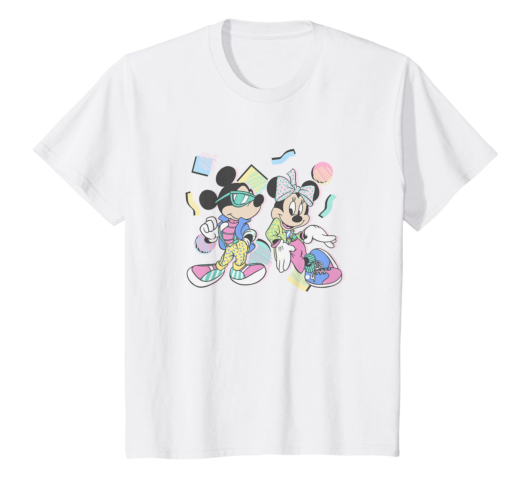 

Kids Disney Mickey and Friends Mickey & Minnie Retro 80s Youth T-Shirt