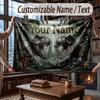 Animals Theme Throw Blanket Custom Name Text Personalized Blanket Soft Cozy Blanket for Home Sofa Bed