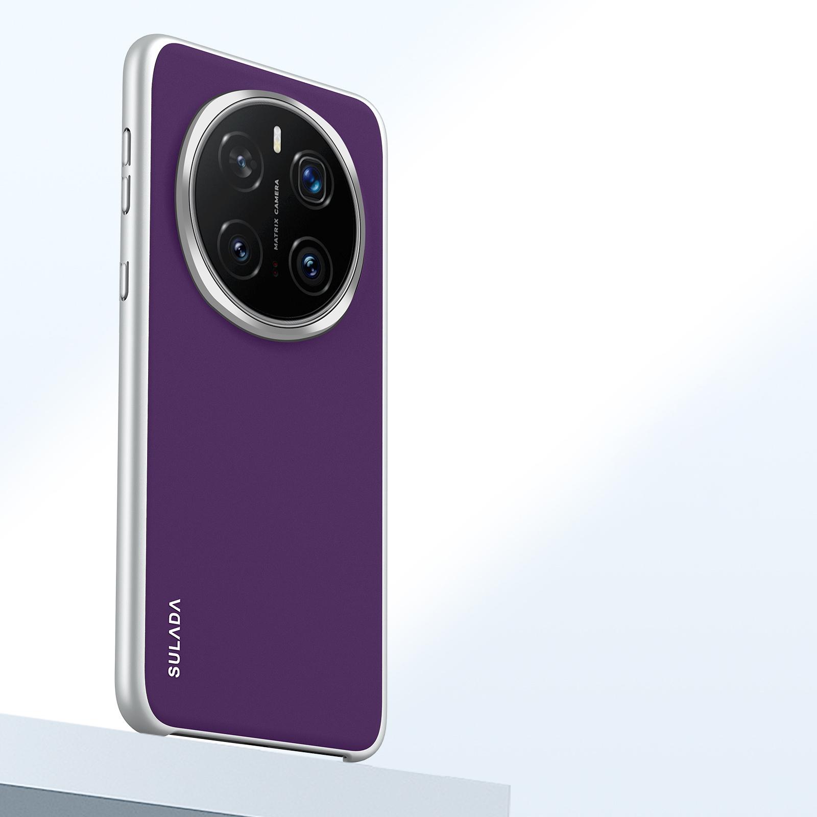 

SULADA For Honor Magic7 Pro 5G Case Frameless PU+PC Back Phone Cover Purple