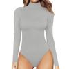 Women's Casual Bodysuit Long Sleeve Bodycon Catsuit Leopard Print