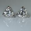 CERTIFIED 925 Starling Silver 14.7 Ct Synthetic Moissanite Heart Earring Pair MY.ER-20-NS