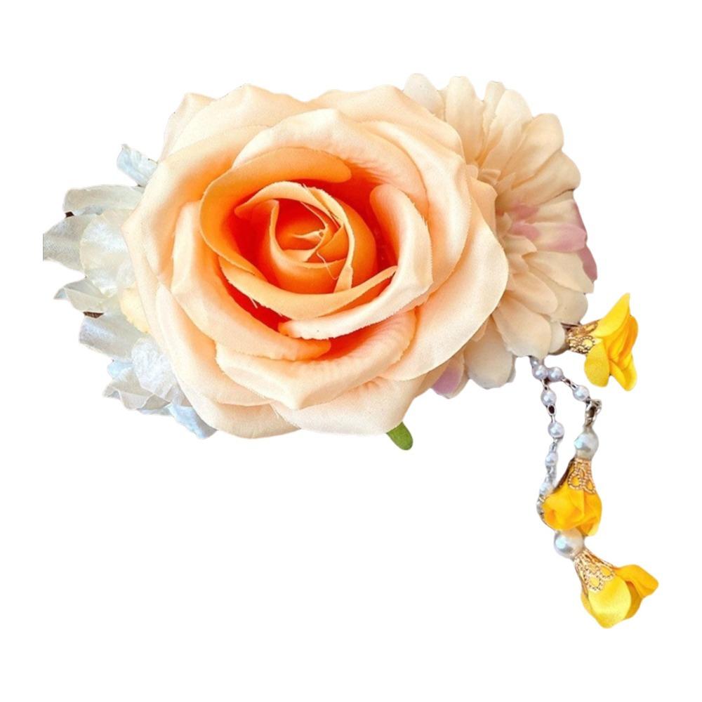 Ancient Style Flower Hair Clip Rose Flower Hanfu Hair Accessories  Photography Props