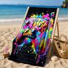 Neon Gaming Controller Beach Towel, Microfiber Beach Towel, Perfect For Pool, Beach, Travel, Home Decor Beach Party Fan Gifts