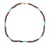 Coconut Shell Wood Bead Necklace with Natural Stone Bohemian Ethnic Unisex
