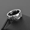 Rotera Roterande Ångest Fidget ringar Titan Rostfritt stål Kedja Spinner Finger Ring För män Blå Guld Färg Svart Punk Rock