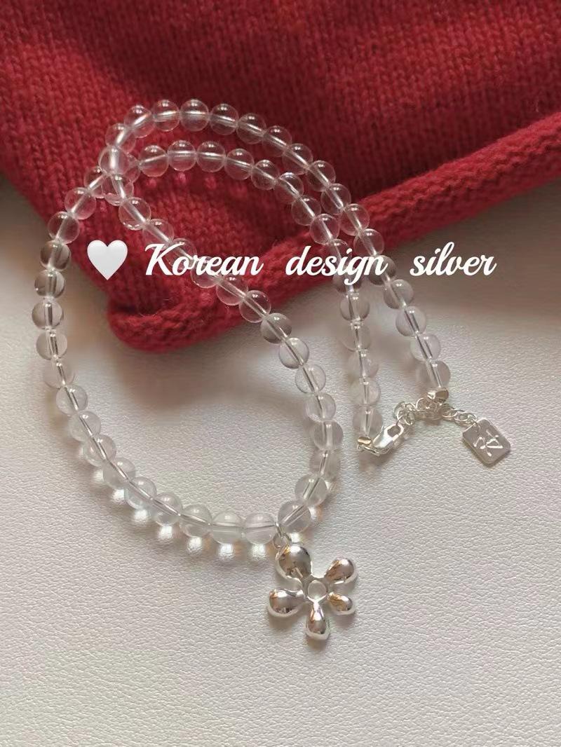 

Роскошное ожерелье из стеклянных бусин в виде цветка — элегантная, универсальная и модная цепочка для ключицы