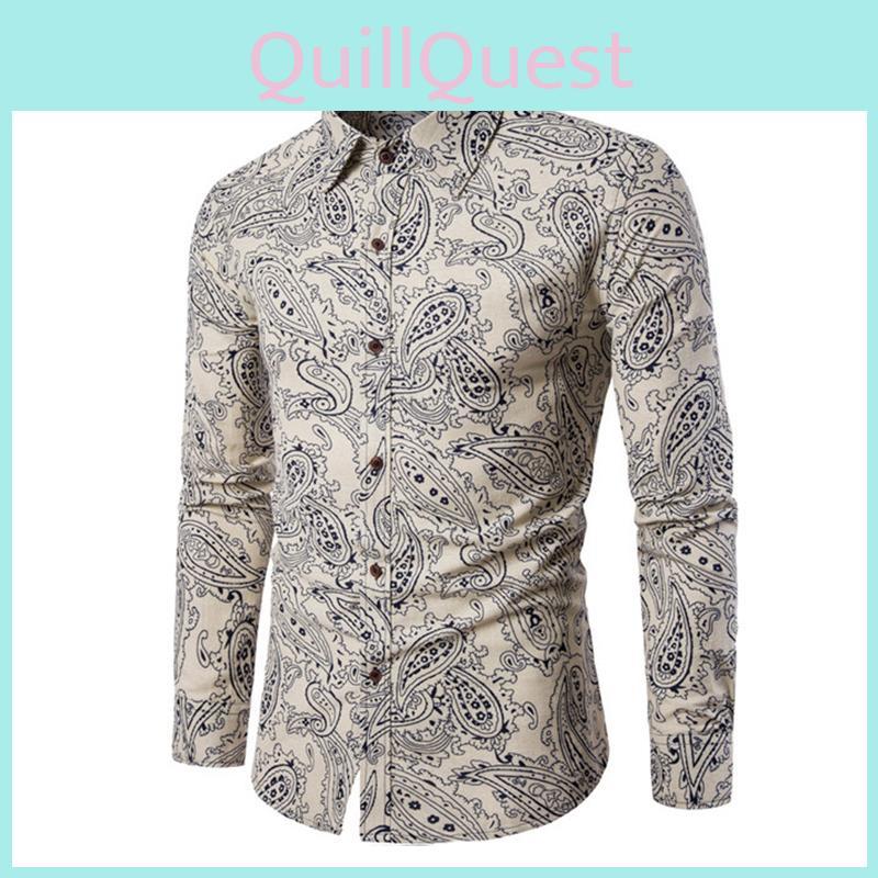Fashion Mens Summer Casual Dress Shirt With Vibrant Floral Design And Comfortable Cotton Blended Fabric