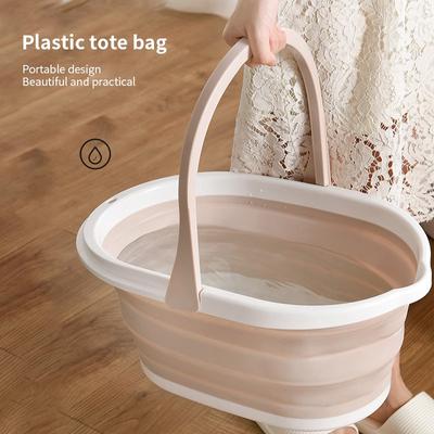 Foldable Bucket Car Wash Outdoor Camping Fishing Storage Busket Oval Bathroom Kitchen Bucket