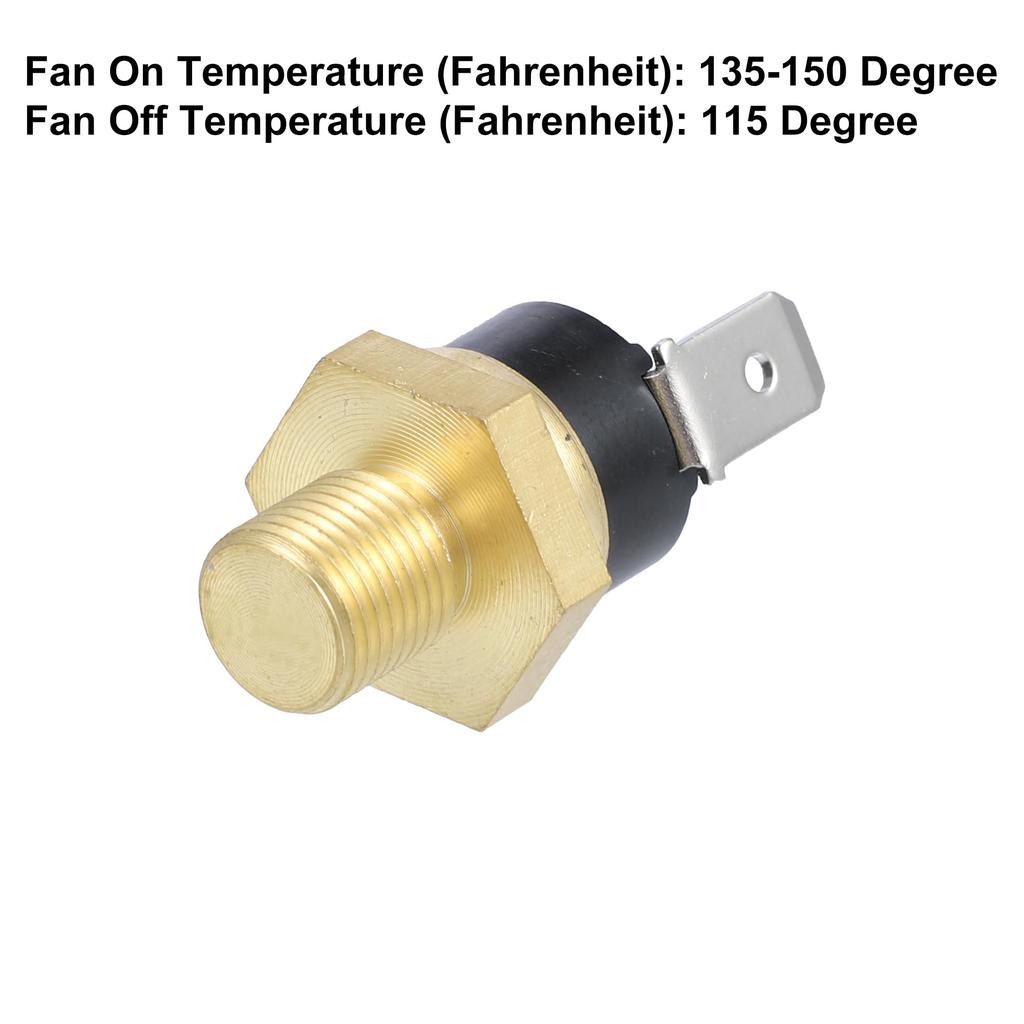 uxcell Universal 3mmNPT 150 Degree On 135 Degree Off Car Radiator Engine Cooling Fan Temperature Thermosensor Switch