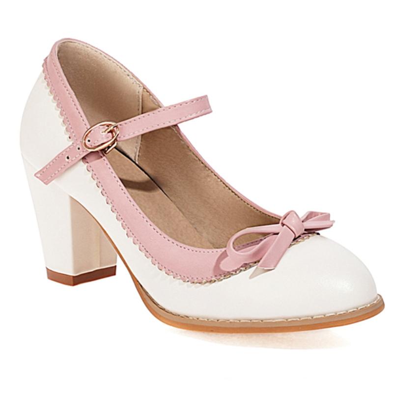 Women's High Heels Loafers Shoes Fashion White Black Blue Red Heeled Party Wedding Shoes Female Dress Pumps Big Large Size 45