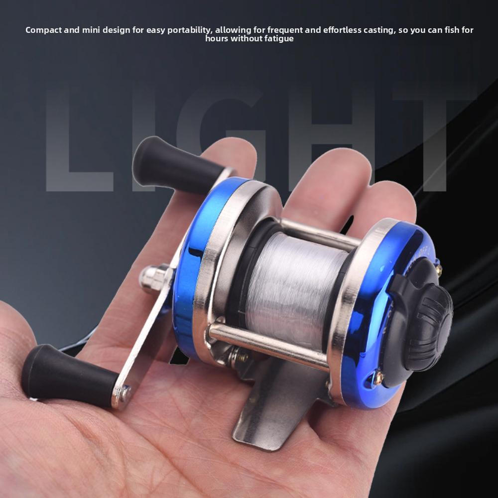 Metal Construction Ice Fishing Reels Right Left Hand Mini Size Fishing Spinning Reel Portable Use High Speed