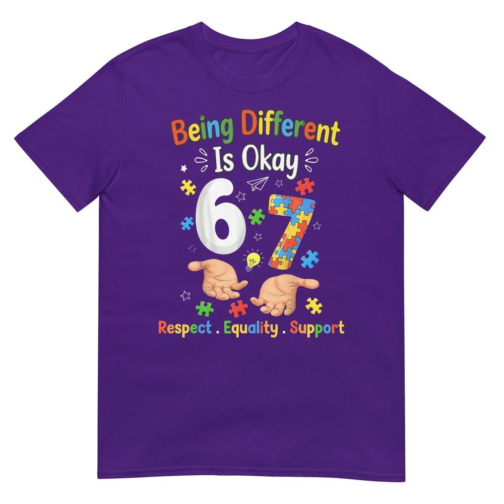 Six Seven Autism Awareness 67 Unisex Unisex Kids Boys Autism TShirt