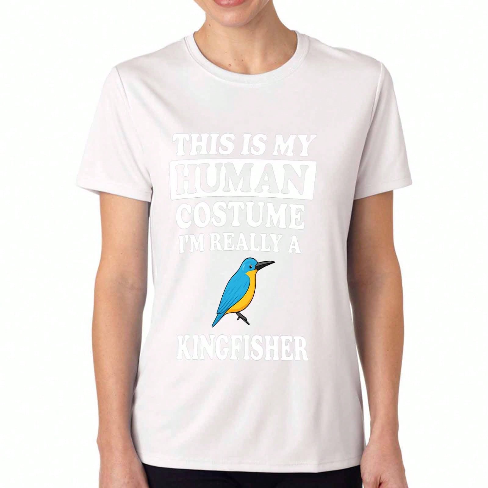 Kingfisher unisex s Cotton T Shirt, Premium Cotton Graphic, Durable And Longlasting, Featuring Artistic Kingfisher Bird Print, Relaxed Fit And Casual S разноцветный