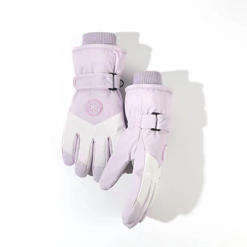 Fleece-Lined Waterproof Ski Gloves - Non-Slip, Touchscreen Compatible, for Men & Women, Thick, Windproof Winter Gloves for Cycling