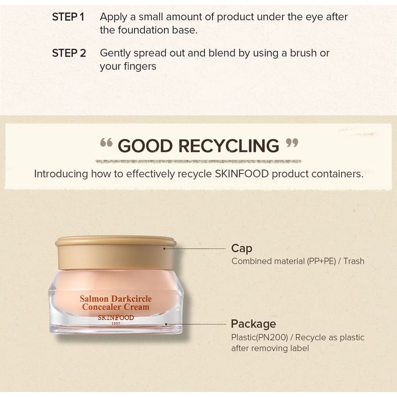 SKINFOOD - Salmon Darkcircle Concealer Cream - 3 Colors