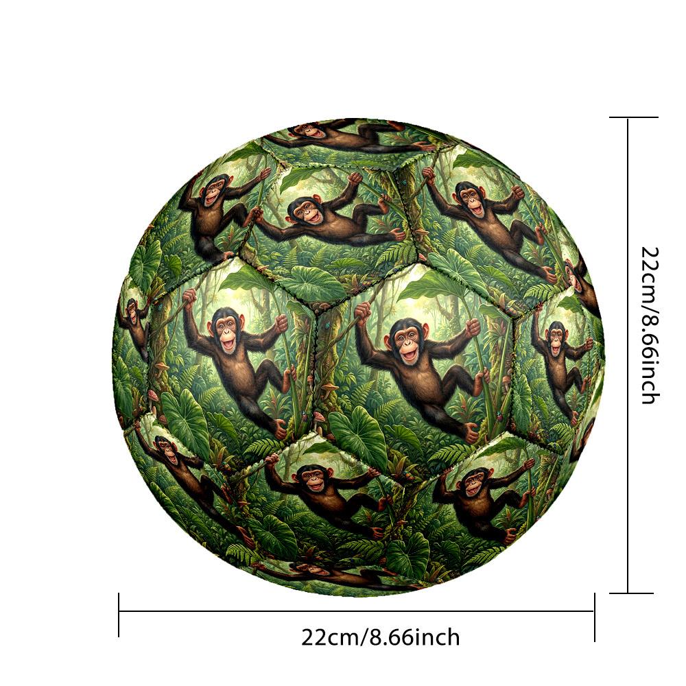 1pc Chimpanzee Jungle Durable Size 5 Soccer Ball Professional Match Training Football Indoor &Outdoor Sports Ball p60198