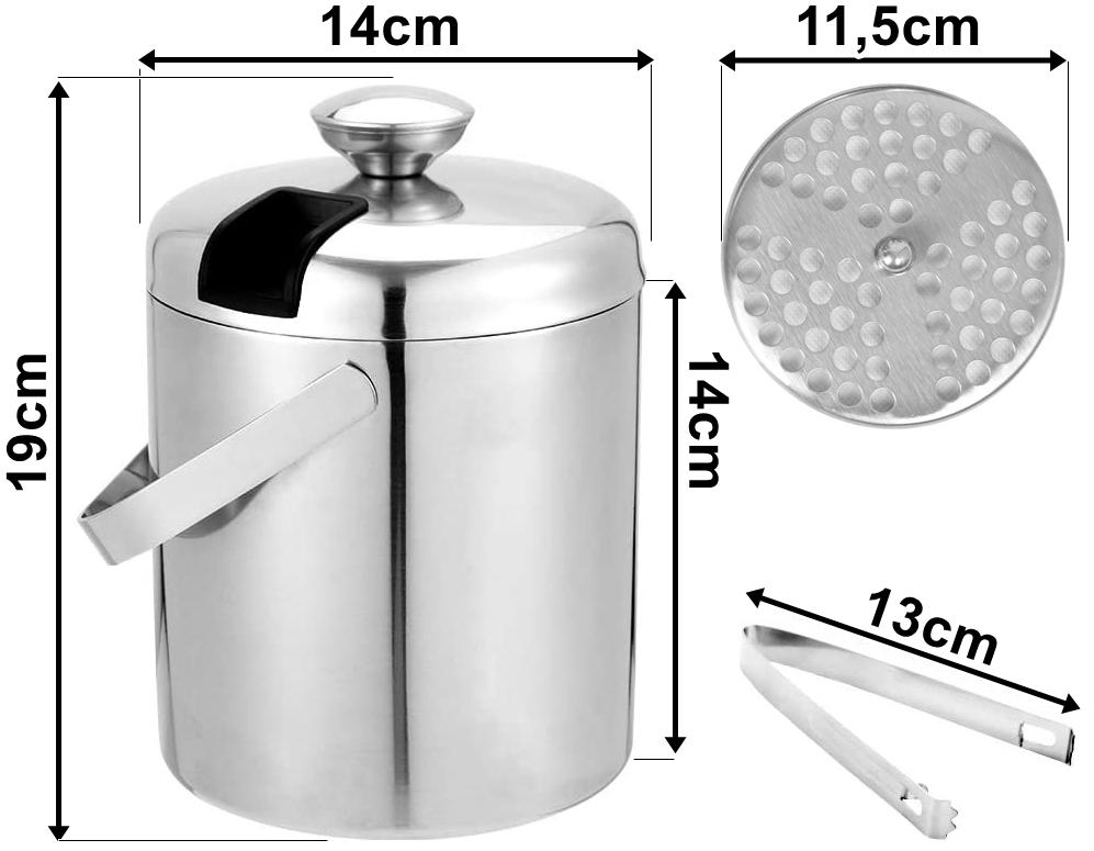 Facundo Ice Bucket With Tongs