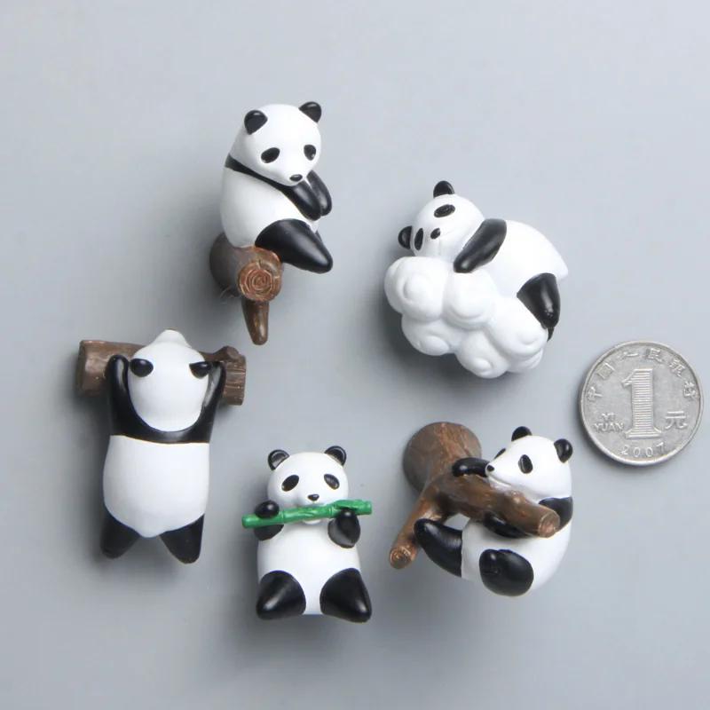 1Pc Cartoon Animal Panda Fridge Magnets Cute 3D Magnet Refrigerator Message Sticker Home Decoration Kitchen Accessories