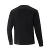 Li Ning Wade Series Letter Round Neck Breathable Versatile Casual Sweatshirt Men sweatshirt Black AWDV037-4