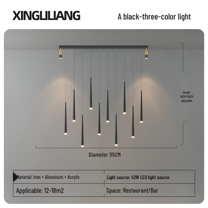 2025 Modern Restaurant Chandelier: Simple LED Spotlight Bar Light, Creative Dining Room Luxury Lighting