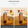 Wood Grain Stainless Steel Hand Coffee Grinder with Handle