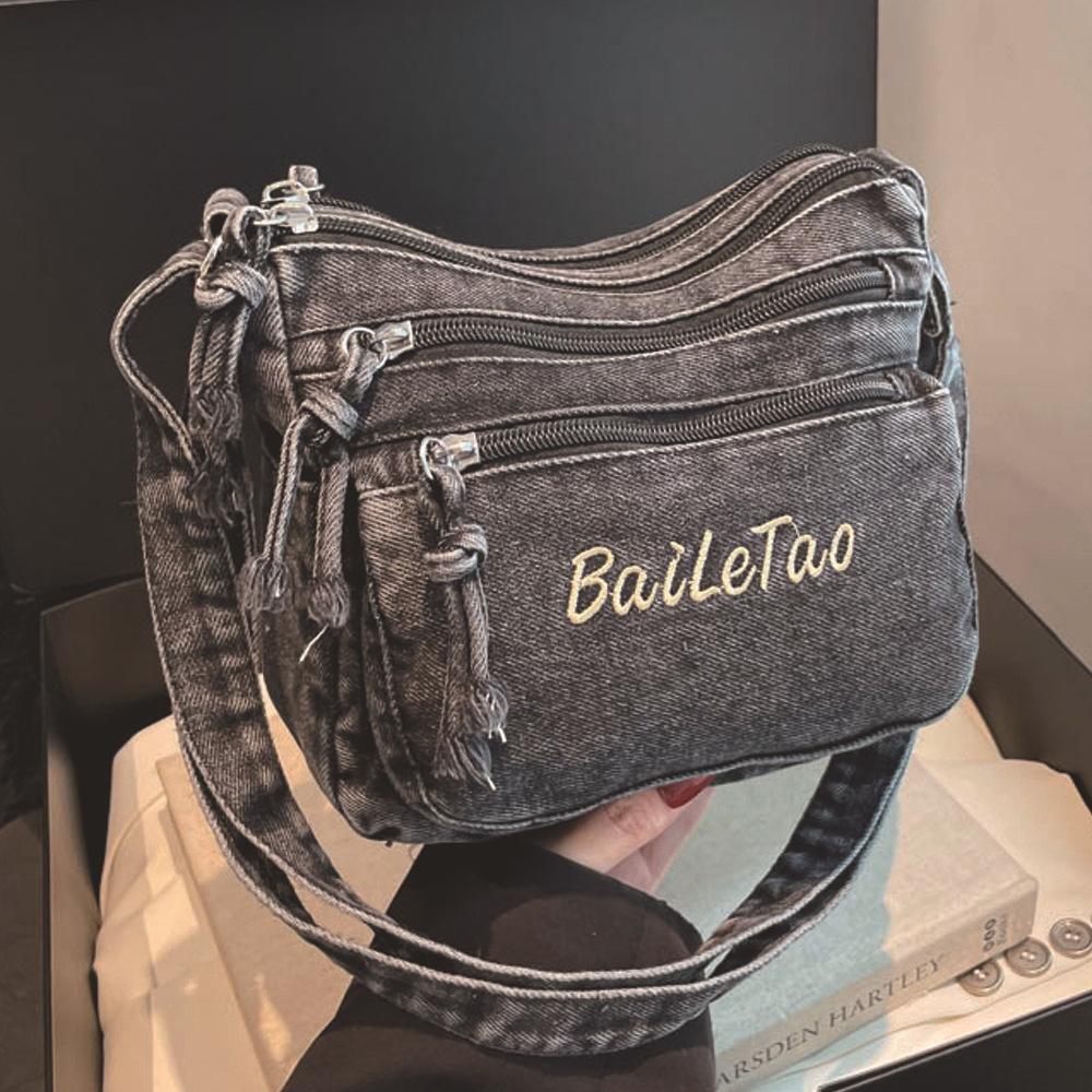 Umhängetasche, Trendig und Modisch, Lässiger Stil, Retro-Einschultertasche, Freizeit-Tasche